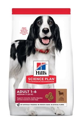 Hill's Science Plan Adult 1-6 Medium bárány & rizs 