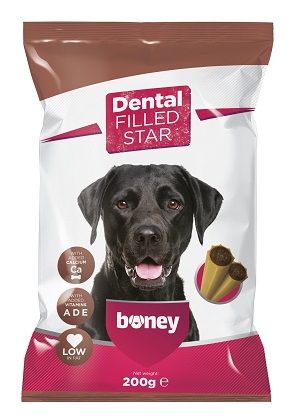 Ajándék Boney Jutalomfalat Dental Filled Star 200g