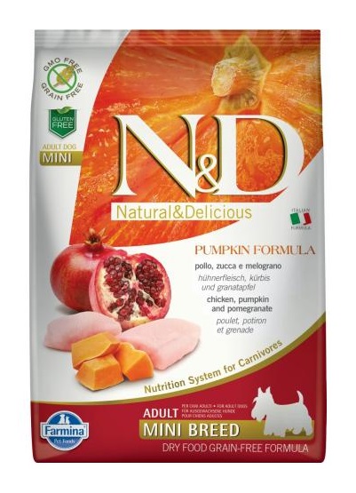 N&D Grain Free Dog Pumpkin csirke&gránátalma Adult Mini