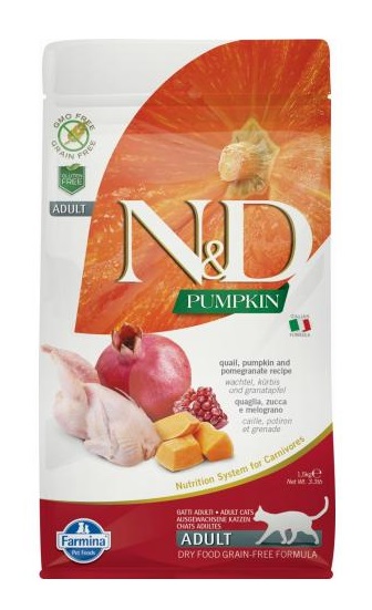 N&D Cat Grain Free Pumpkin Gránátalma Fürj