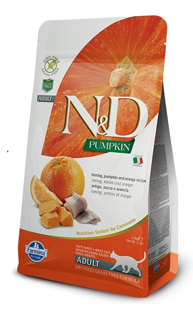 N&D Cat Grain Free Pumpkin Narancs Hering