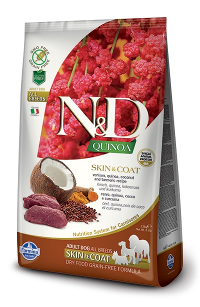 N&D Dog Quinoa Skin&coat Szarvas